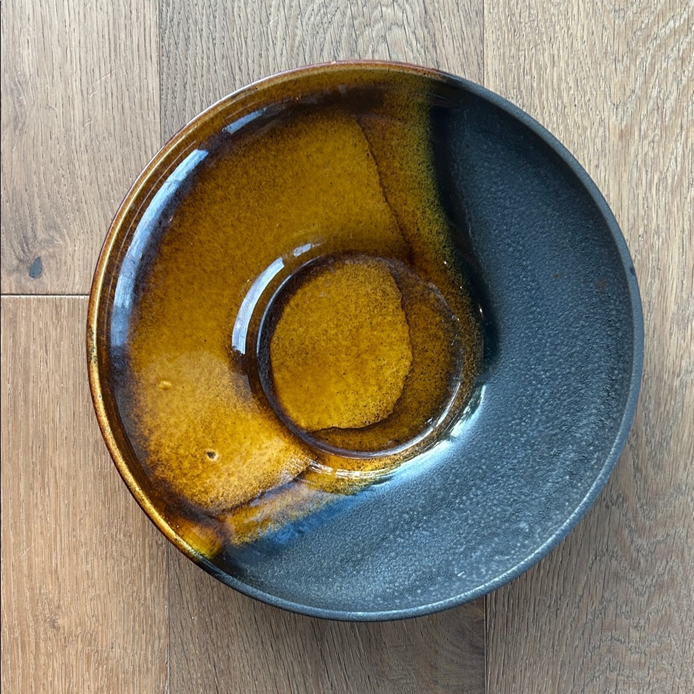 1970s Carstens Tonnieshof fat lava period Black Ceramic Bowl